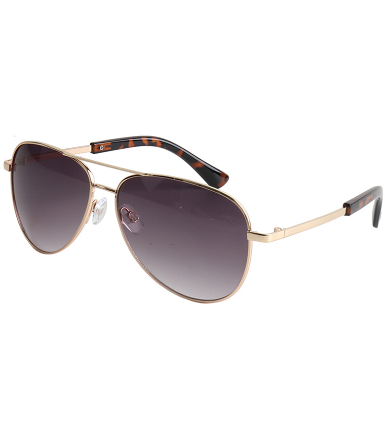 Gold Metal Aviator Fashion Women's Sunglasses