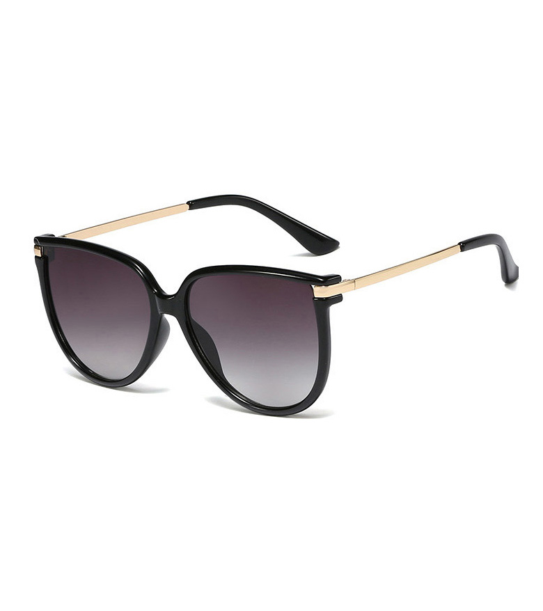 Fashion Overiszed Women's Sunglasses with Gold Temple