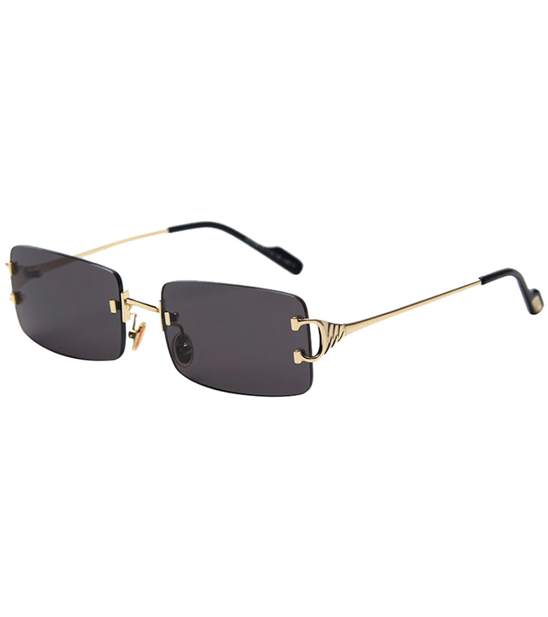 Rimless Square Metal Sunglasses