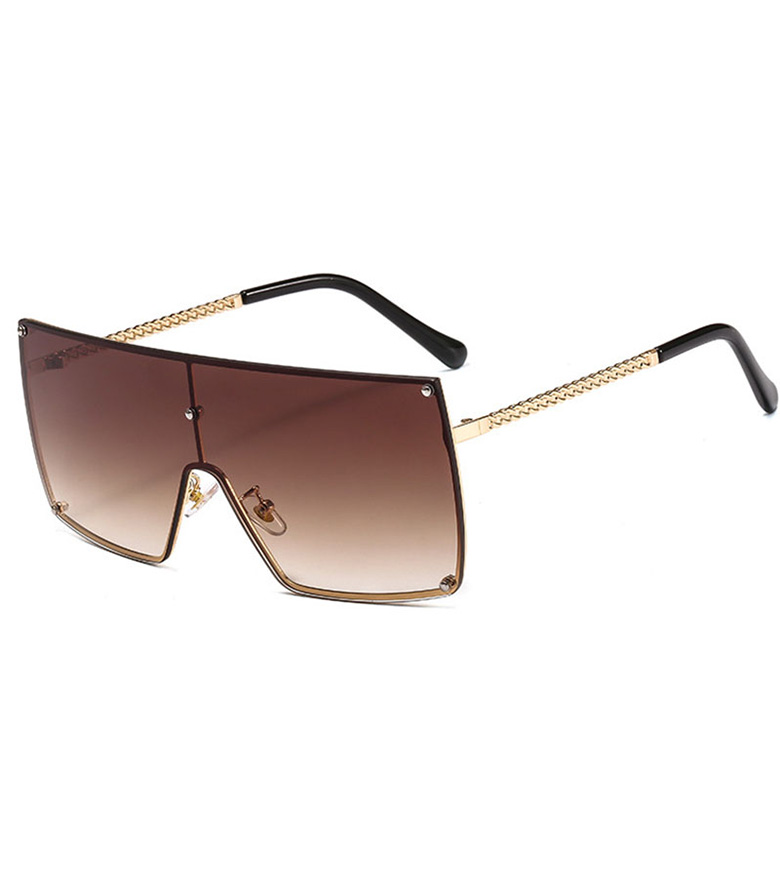 Rimless Shield Fashion Sunglasses