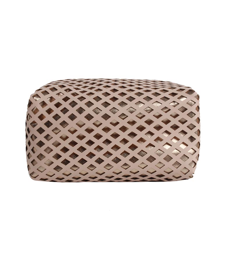 Diamond Cutout Pattern Make Up Bag