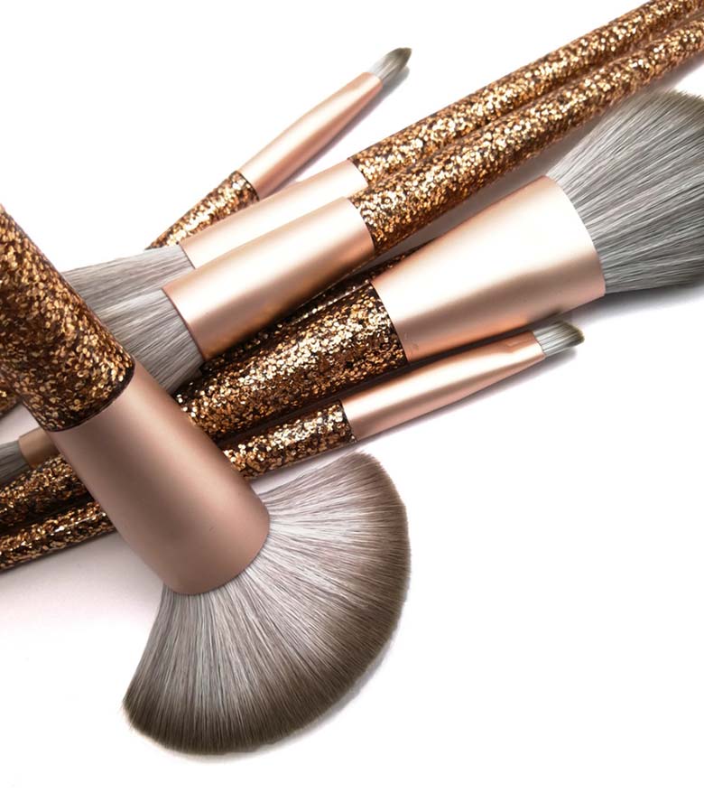 Gold Glitter Handle Make Up Brush