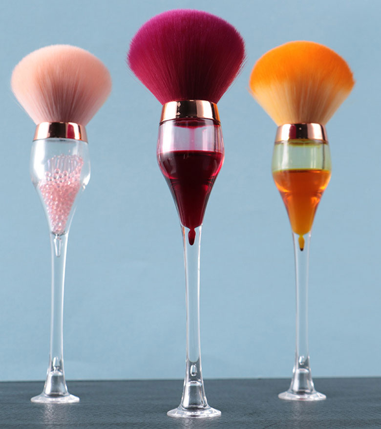 Transparent Handle Glass Shape Brush